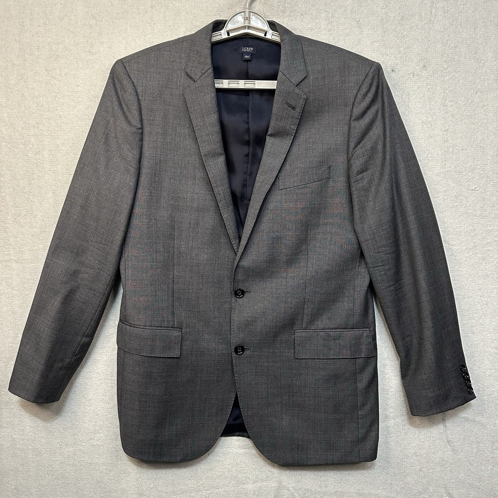 J Crew Ludlow‎ Jacket Blazer Italian Wool Dark Gray Tollegno 1900 42L2 Button